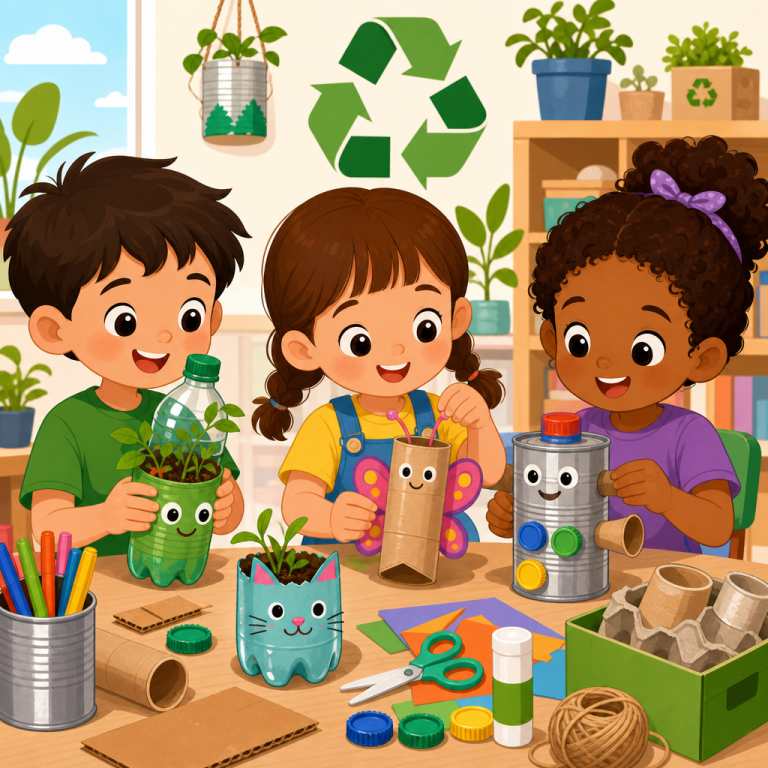 Eco-Friendly Crafts for Children with Recycled Items